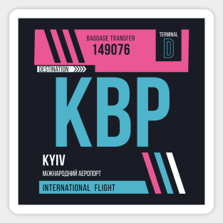 Kyiv (KBP) Airport Code Baggage Tag Magnet